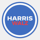 Sticker Rond Harris Walz 2024 (Devant)