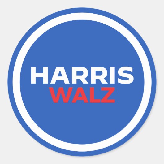 Sticker Rond Harris Walz 2024 (Devant)