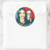 Sticker Rond Harris Walz 2024 (Sac)