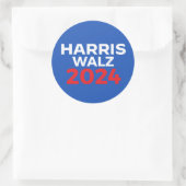 Sticker Rond Harris Walz 2024 (Sac)