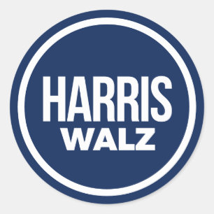 Sticker Rond Harris Walz 2024
