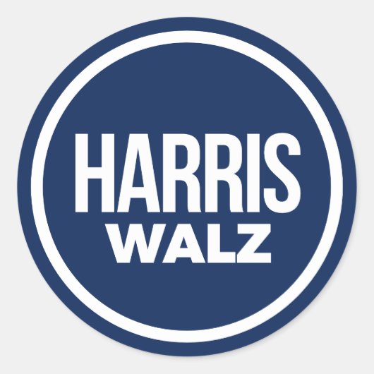 Sticker Rond Harris Walz 2024 (Devant)