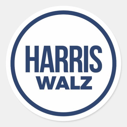 STICKER ROND HARRIS WALZ 2024 (Devant)