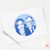 Sticker Rond Harris Walz 2024 (Enveloppe)
