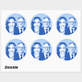 Sticker Rond Harris Walz 2024 (Feuille)