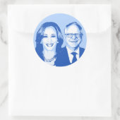 Sticker Rond Harris Walz 2024 (Sac)