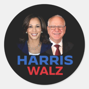 Sticker Rond Harris Walz 2024