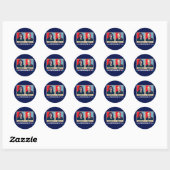Sticker Rond Harris Walz 2024 Évidemment (Feuille)