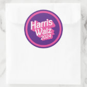 Sticker Rond Harris Walz 2024 Pink (Sac)