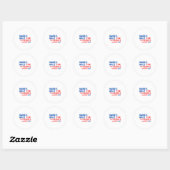 Sticker Rond Harris Walz 2024 Pour Le Peuple (Feuille)