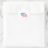 Sticker Rond Harris Walz 2024 Pour Le Peuple (Sac)