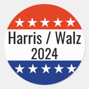 Sticker Rond Harris Walz Élection 2024