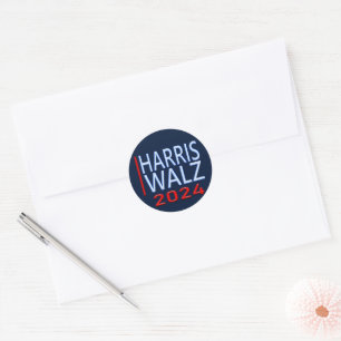 Sticker Rond Harris Walz Élection Présidentielle 2024