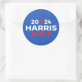 Sticker Rond Harris Walz en 2024 (Sac)