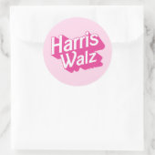 Sticker Rond Harris Walz Pink (Sac)
