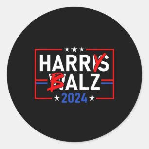 Sticker Rond Harris Wheimer 24 Harry B 2024 Meme Democratics Vo