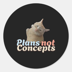 Sticker Rond Harris Wheimer Cat Dit Que Les Plans De Vote Ne So