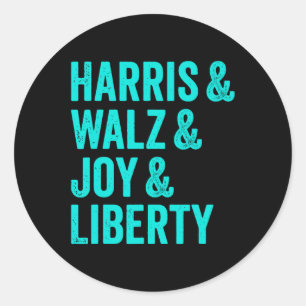 Sticker Rond Harris Wheimer Joy Liberty - Harris Waltz 2024 Ret