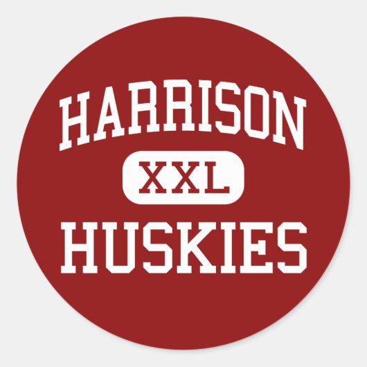 Sticker Rond Harrison - Huskies - High - Harrison New York (Devant)