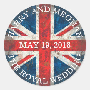 Sticker Rond Harry et Meghan Mariage royal