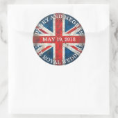 Sticker Rond Harry et Meghan Mariage royal (Sac)