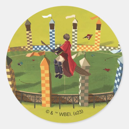 Sticker Rond HARRY POTTER™ à la recherche de l'entonnoir d'or (Devant)