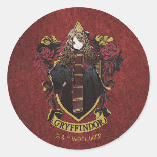Sticker Rond HARRY POTTER™   Anime Hermione House Crest