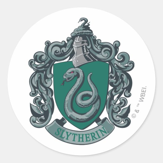 Sticker Rond Harry Potter | Blason de Serpentard Vert (Devant)