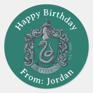 Sticker Rond Harry Potter   Blason de Serpentard Vert