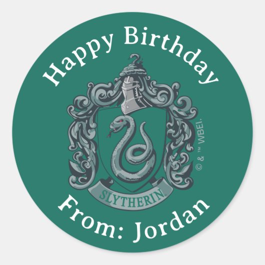 Sticker Rond Harry Potter | Blason de Serpentard Vert (Devant)