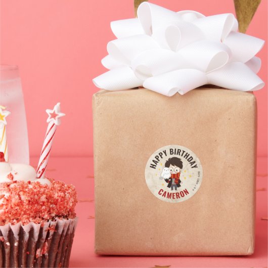 Sticker Rond HARRY POTTER™ Caractère Arc magique Anniversaire (Fête)