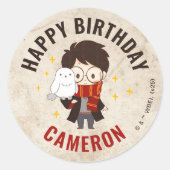 Sticker Rond HARRY POTTER™ Caractère Arc magique Anniversaire (Devant)
