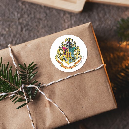 Sticker Rond Harry Potter | Cimier de Poudlard - Couleur complè