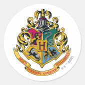 Sticker Rond Harry Potter | Cimier de Poudlard - Couleur complè (Devant)