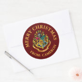 Sticker Rond Harry Potter | CIMIER DE POUDLARD | Joyeux Noël (Enveloppe)