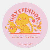 Sticker Rond HARRY POTTER™ | École de Hogwarts GRYFFINDOR™ (Devant)
