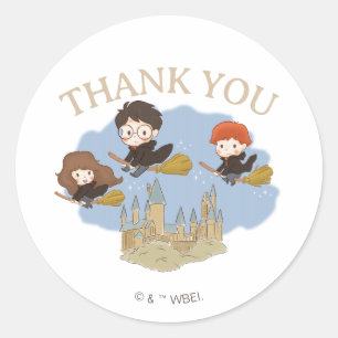 Sticker Rond Harry Potter et Hogwarts Baby Shower Magique