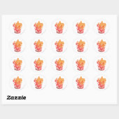 Sticker Rond Harry Potter | Gryffindor Crest - Splattered (Feuille)