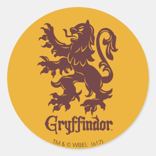 Sticker Rond Harry Potter | Gryffindor Lion Graphique (Devant)