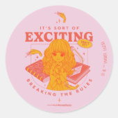 Sticker Rond HARRY POTTER™ | Hermione Granger C'est excitant (Devant)