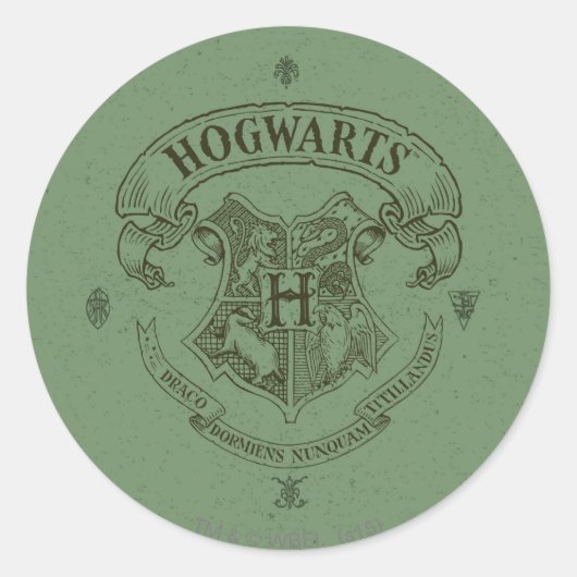 Sticker Rond Harry Potter | Hogwarts Banner Crest (Devant)