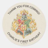 Sticker Rond Harry Potter Premier anniversaire Merci (Devant)