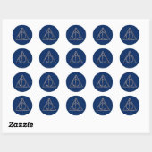 Sticker Rond Harry Potter | Reliques de la Mort Aquarelle (Feuille)