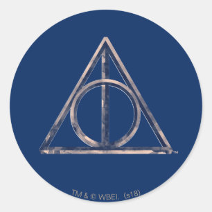 Sticker Rond Harry Potter   Reliques de la Mort Aquarelle