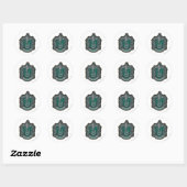 Sticker Rond Harry Potter | Retro Mighty Slytherin Crest (Feuille)