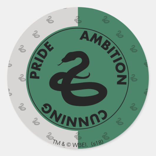 Sticker Rond Harry Potter | SLYTHERIN™ Caractéristiques graphiq (Devant)