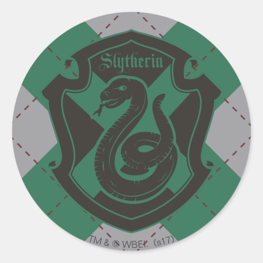 Sticker Rond Harry Potter | Slytherin House Pride Crest (Devant)