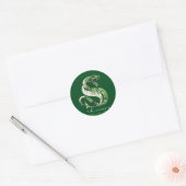 Sticker Rond Harry Potter | SLYTHERIN™ Serpent Aquarelle (Enveloppe)