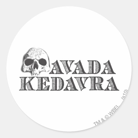 Sticker Rond Harry Potter Spell | Avada Kedavra (Devant)