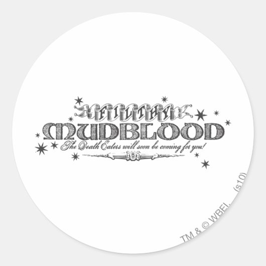 Sticker Rond Harry Potter Spell | sang boueux (Devant)